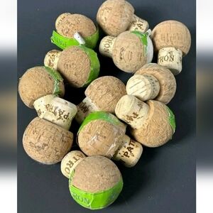12 PATRON Tequila Natural Corks Mushroom Shaped Arts Crafts Fits 750ml Used